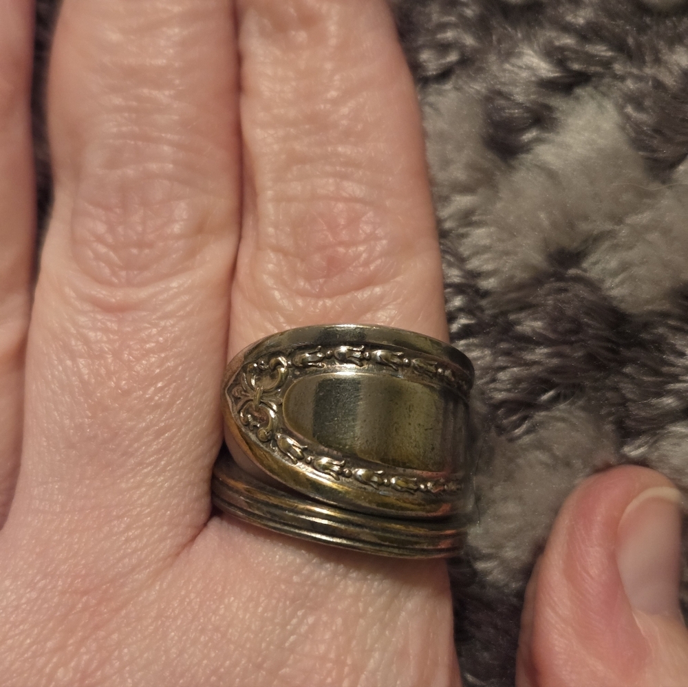 Elegant Silver Spoon Flatware Ring